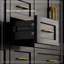 Meuble-lavabo 60 po NOIR. Armoire de rangement abondante - 4 portes à fermeture douce et 5 tiroirs-1637807865
