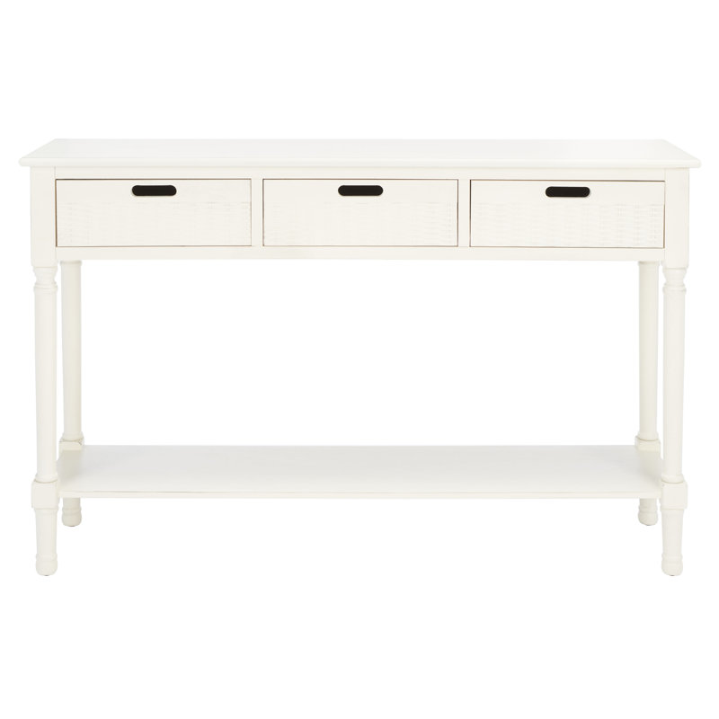 Dupuis Console Table, 30" H x 47" W x 13" D, Distressed White
