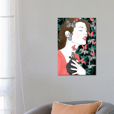 Butterflies by Laura Graves - Wrapped Canvas Painting