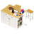48inch Large Kitchen Island with 2 Bar Stools, Power Outlet, Door Internal Storage Rack, Kitchen Storage Cart on 5 Wheels with Drop Leaf, 5 Open Side Racks, 2 Drawers,White (Three Packages)-1387645399