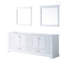 Meuble-lavabo double 84 po X P 22 po D et l 34 po Miroirs