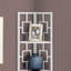 Bibliothèque, bibliothèque, étagère, d'angle, 4 niveaux, H 62 po, bureau, chambre à coucher, métal-1743911341