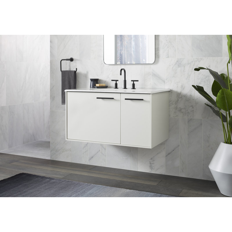 Purist 5" Center to Center Bar Pull, Laiton brossé moderne éclatant, 5"