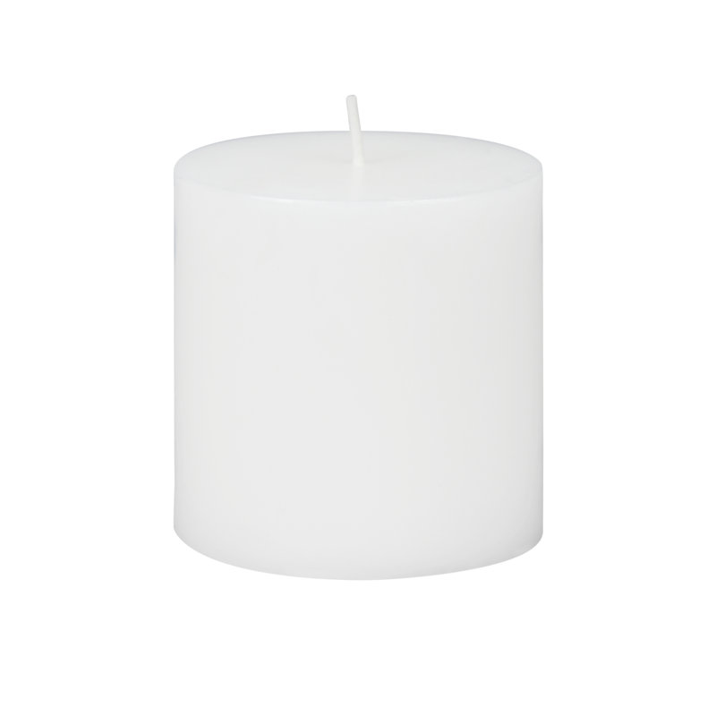 Citronella Scented Pillar Candle, White, 6" H x 3" W x 3" D, 1 Candle