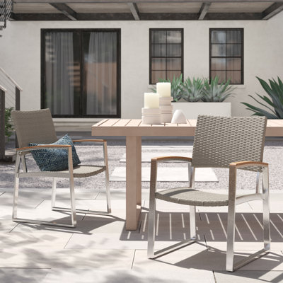 Aresha Metal Outdoor Dining Armchair