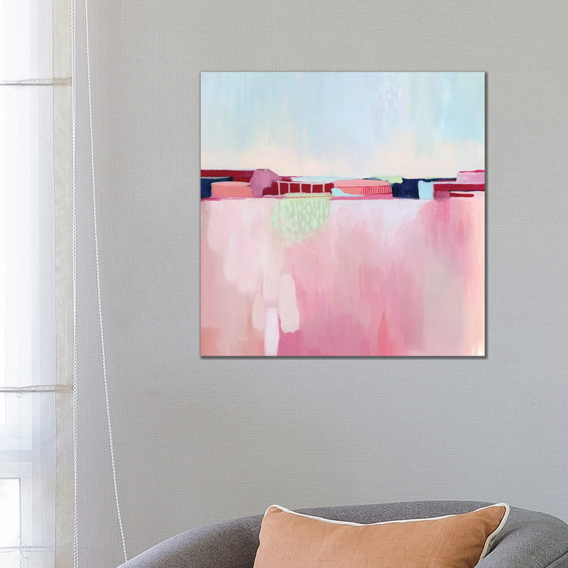 « Candy Cityscape II » par Grace Popp-reproduction d’art, Pas de tapis, Toile tendue, H 26 po x l 26 po x P 1,5 po