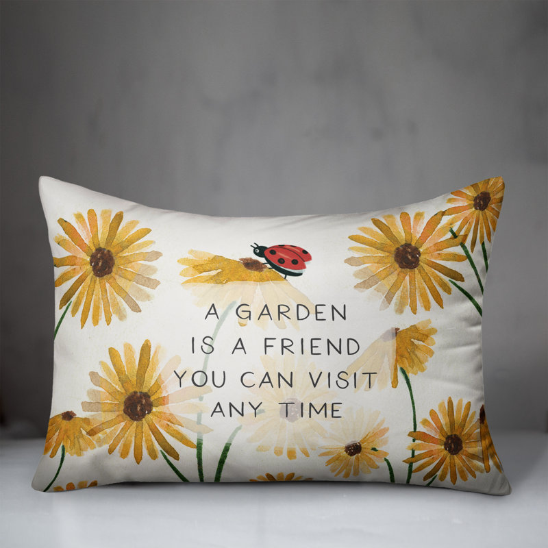  Housse et insert de coussin rectangulaire Garden Friend