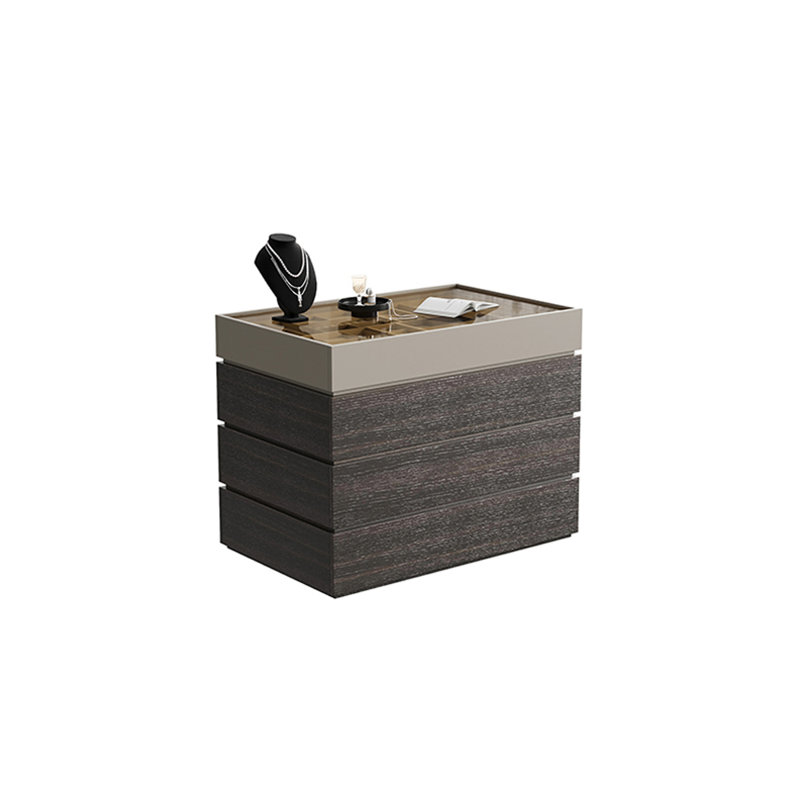 Armoire à tiroirs avec rangement pour bijoux Simple, Havane / Kaki