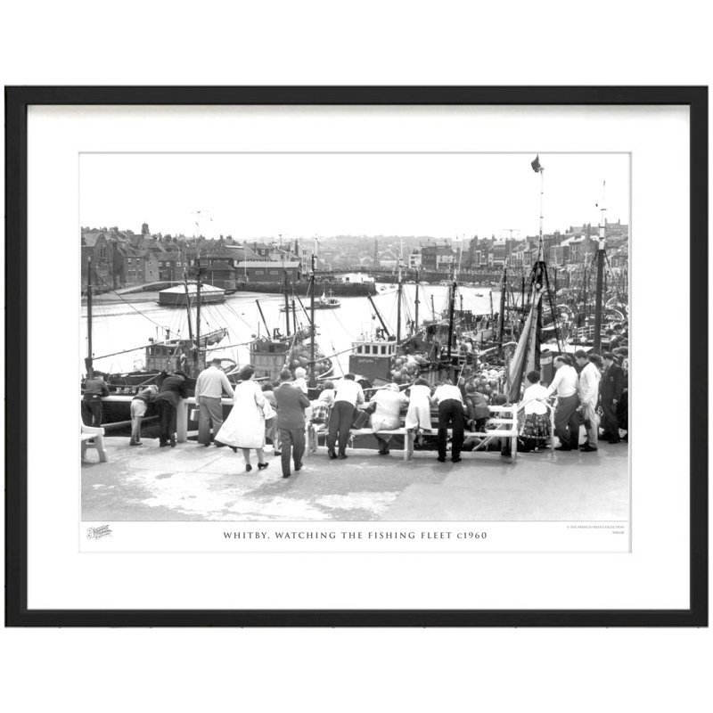 Whitby, Watching The Fishing Fleet C1960 by Francis Frith - Single Picture Frame Print, 28cm H x 36cm W x 2.3cm D