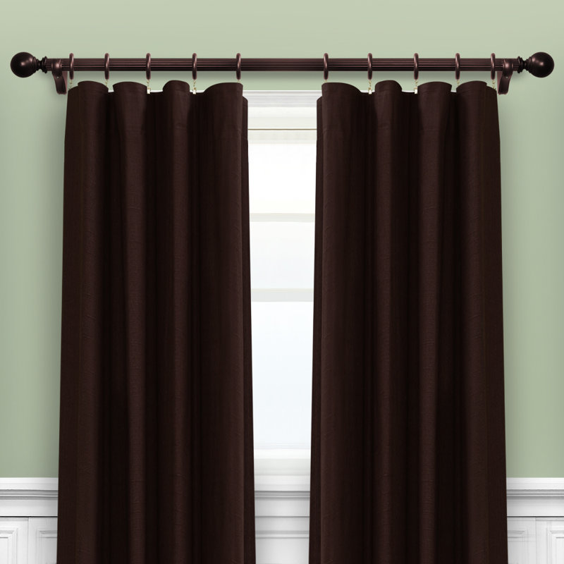 Tringle à rideaux en bois de 6 pi 1-3 / 8 po (comprend deux tringles de 3 pi), Acajou antique, H 0,5 po x l 72 po x P 0,5 po