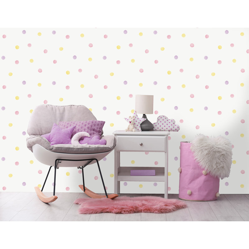 Acura 53cm x 10.5cm Matte Wallpaper Roll, Pink