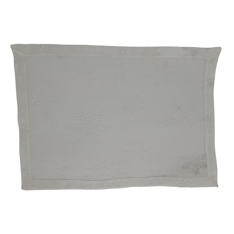 Evening Snowflake Collection Polyester No Pattern Rectangle Placemat