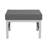 Atlas Modern Chrome and Leather Ottoman-775271183