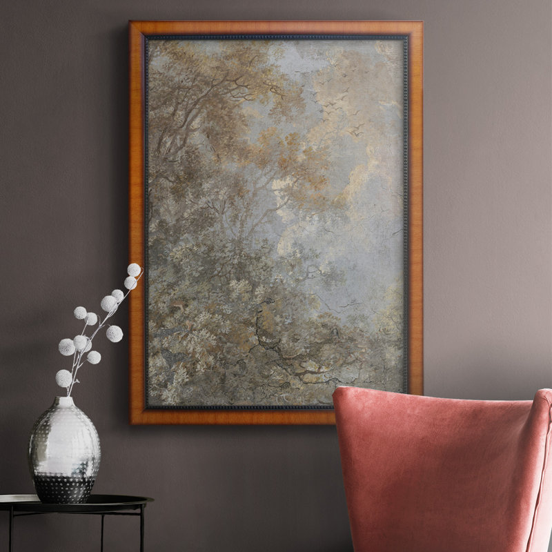 Toile encadrée de qualité supérieure «Forest Fresco I» - prête à être accrochée, H 20 po x l 16 po