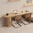 Wood color Rectangle Solid Wood Desks-108739691