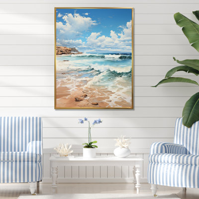 Plage, herbe, paysage, III
