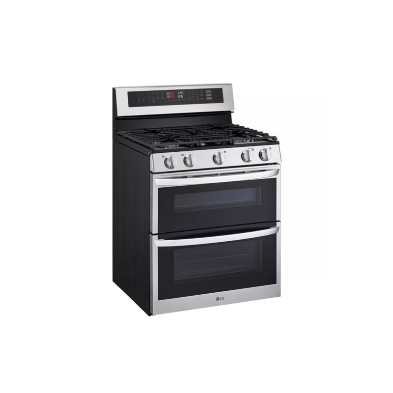 LG Smart Gas Double Oven Freestanding Range with ProBake Convection®, Air Fry & Air Sous Vide, Stainless Steel, 6.9 cu. ft.