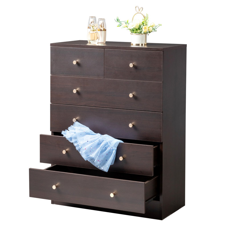Imogen 6 - Drawer Storage Cabinet, Brown