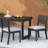 Armless Dining Chair In Grey Color - Made Of Strong Wood And Waterproof Cushions  2 , Water- Upholstery, Traditional Slat Appearance, Grey, 400-Pound Weight Limit