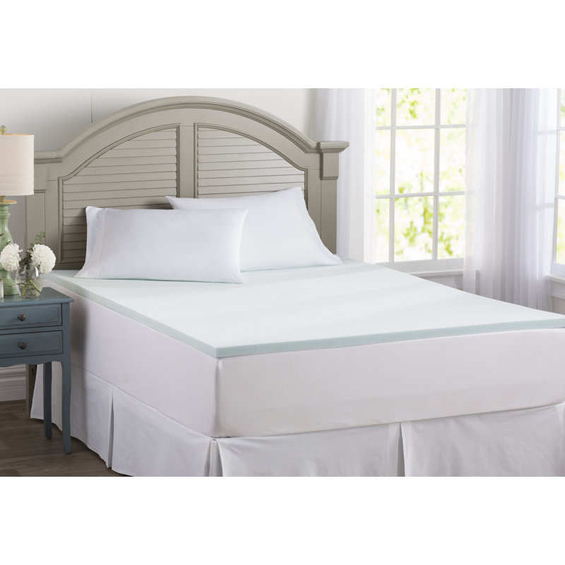 Gel Memory Foam Mattress Topper, Twin, 1.5"