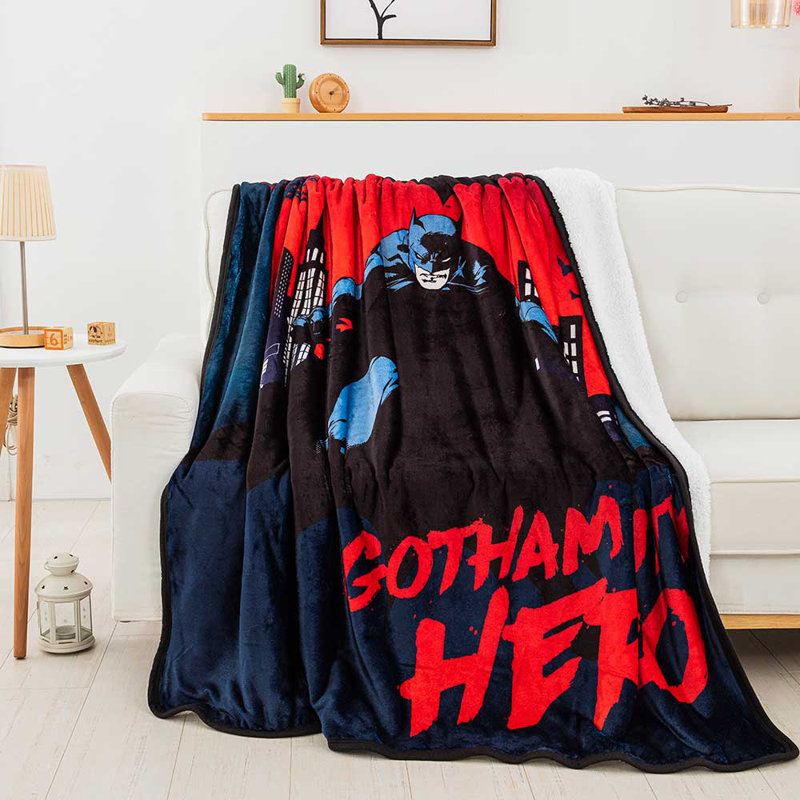 Couverture en sherpa Warner Bros. Batman Gotham City Hero