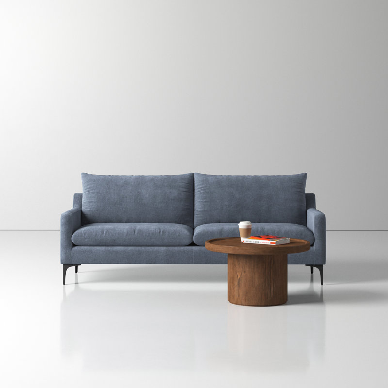 Almeta Upholstered Sofa, Dusty Blue