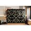 Modern Queen Bed With Print, Led Lighting & Charging, Black Queen-size Pattern, Lights Built-in ,