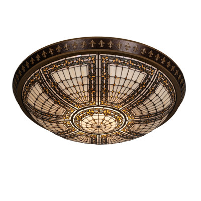 Plafonnier encastré 8 lumières Fleur-De-Lis