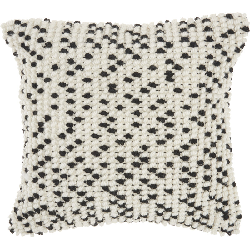  Housse de coussin carré et insert, Noir