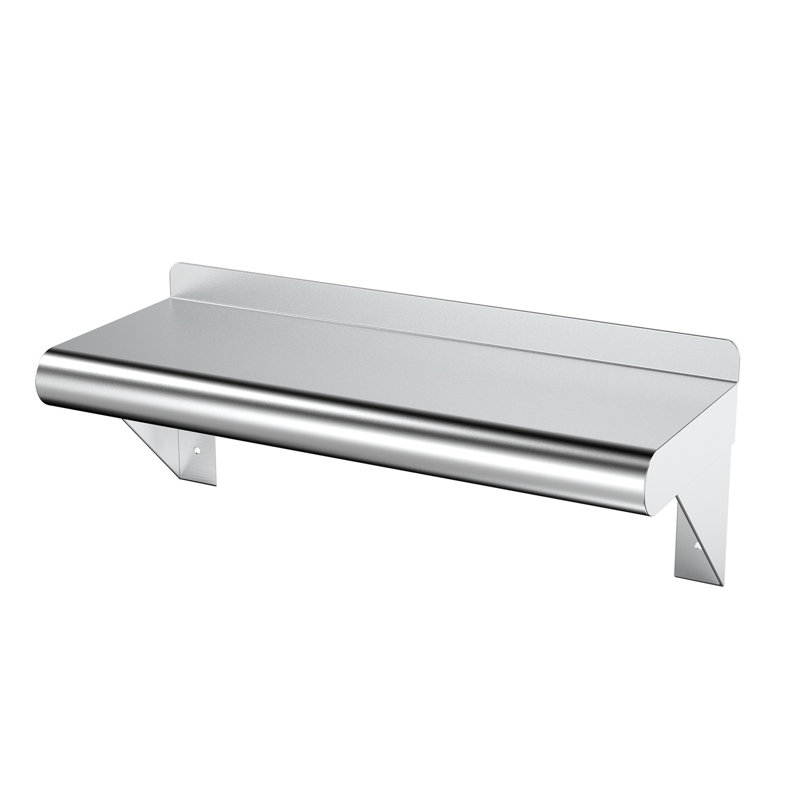 Tablette murale en acier inoxydable, H 7 po x l 16 po x P 8 po