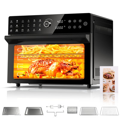 32qt Large Air Fryer Grill Combo, 1800w, 450°f Max Temp, 20-in-1 With 7 Accessories And 13" Pizza Pan