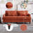 Mid Century Modern chenille Fabric Loveseat sofa, 2-Seat Upholstered Loveseat Sofa Modern Couch for Living Room,wood feet sofa for Bedroom, Reading-168716183
