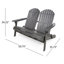 Banc de jardin en bois Dewitt Adirondack-27443939