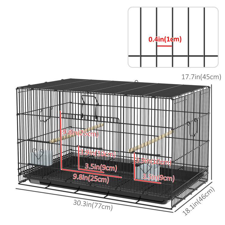 Tucker Murphy Pet™ Ginnie 17.7'' Steel Floor Bird Cage with Perch - Wayfair  Canada