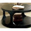 Table de bout style transitionnel avec finition noire antique et structure audacieuse 1pc avec tablette de rangement supplémentaire