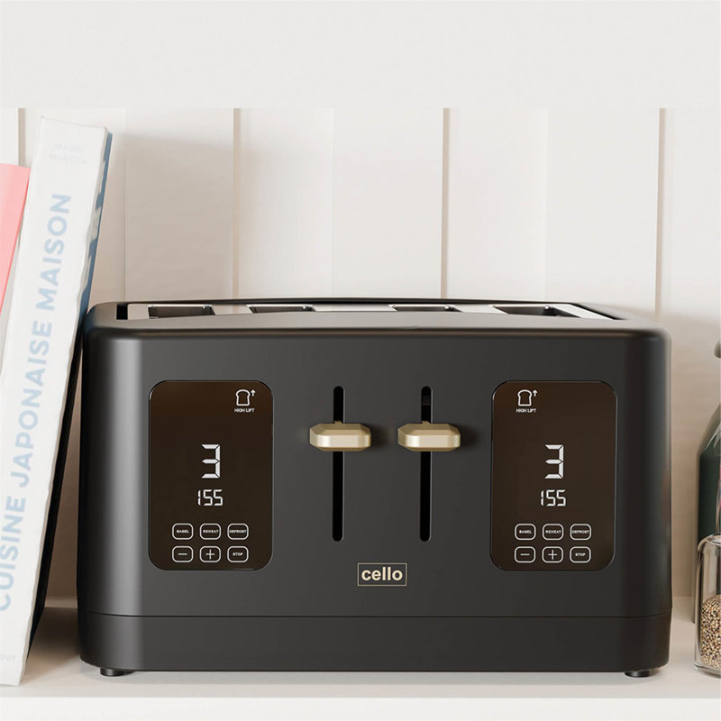 Cello 4 Slice Digital Toaster, Black