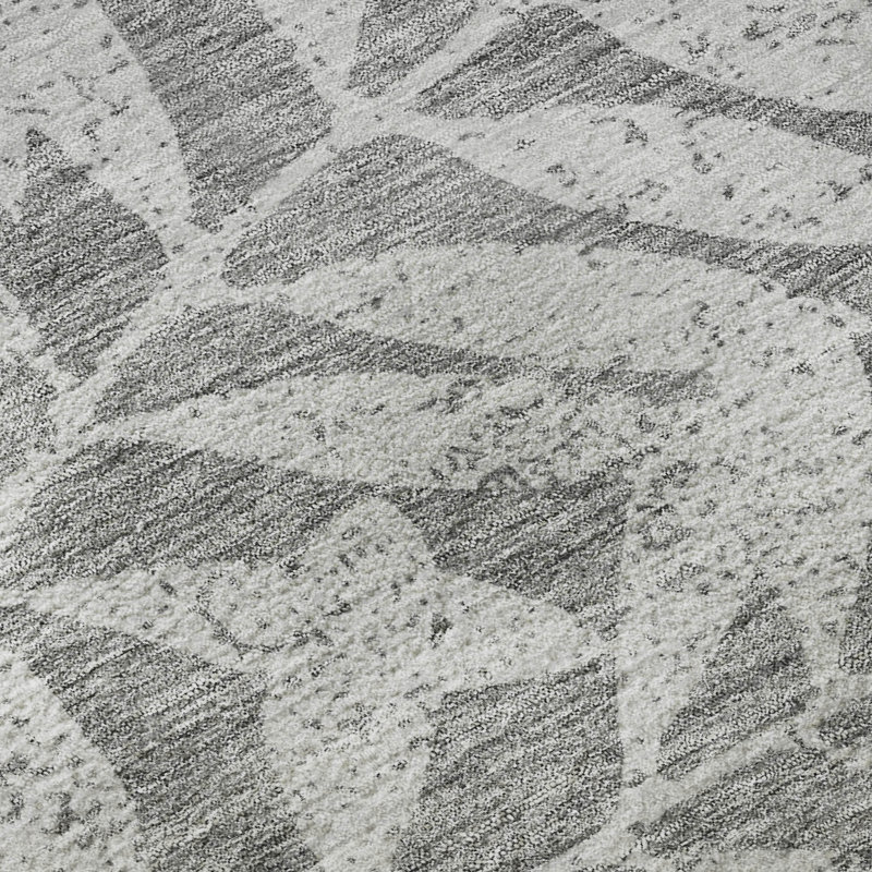 Premium Machine Washable Prisco Gray Rug, Rectangle 9' x 12'