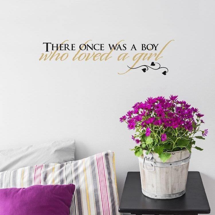 Text & Numbers Non-Wall Damaging Wall Decal, Black/Caramel