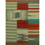 Tapis rouge / beige en laine noué à la main de conception unique 8 pi 4 po x 9 pi 8 po Jaliya