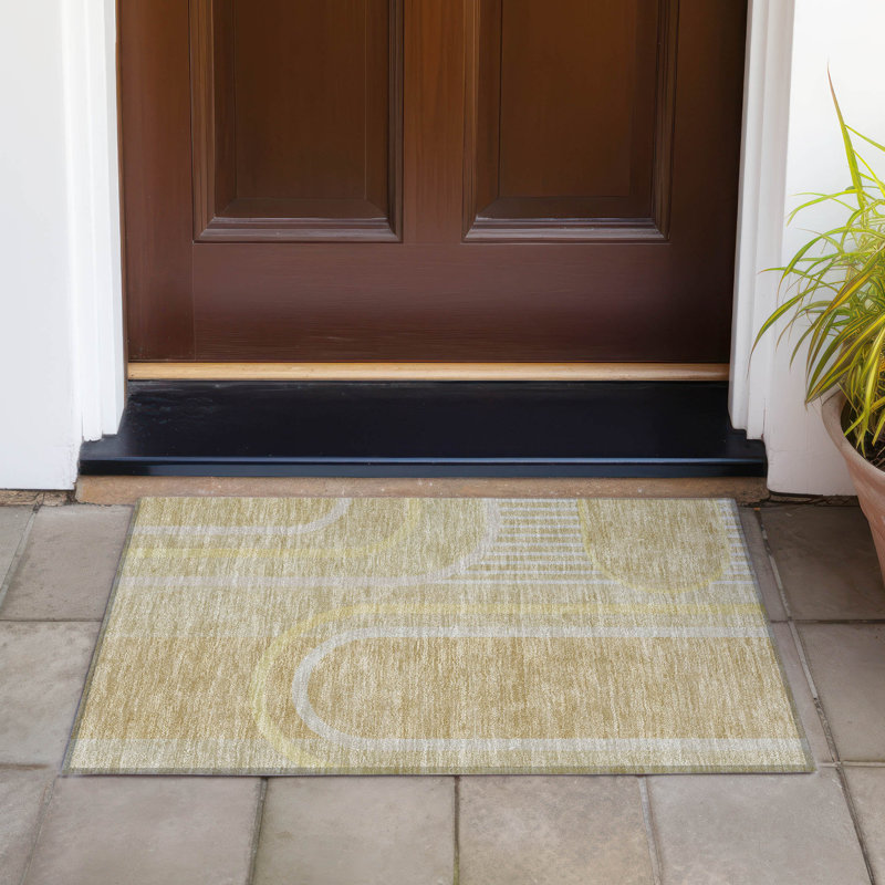 Tapis intérieur / extérieur Kinslee, Rectangle 1 pi 8 po x 2 pi 6 po