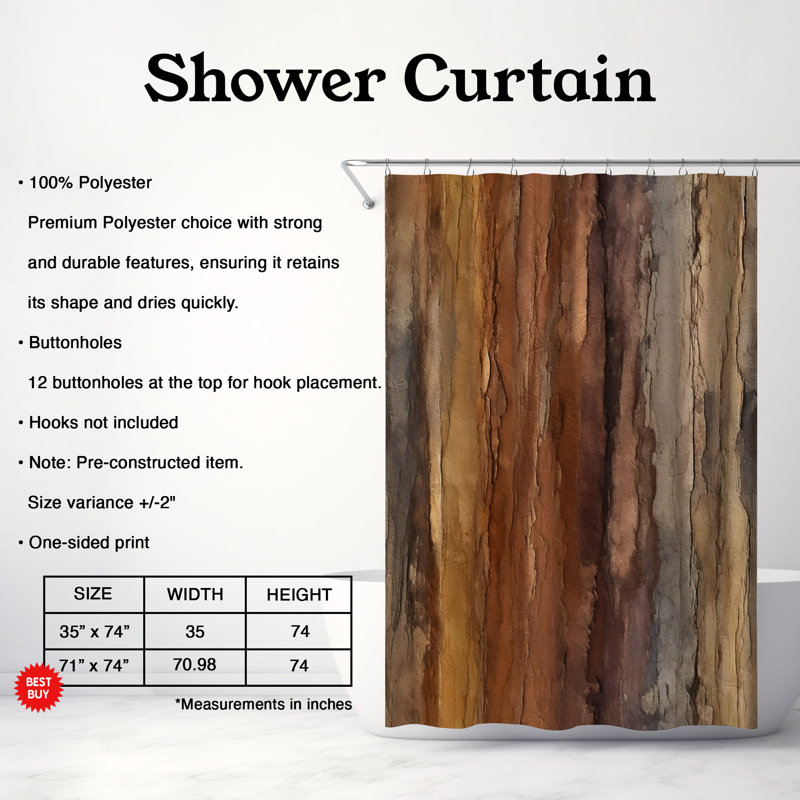 Crumlin Shower Curtain, 74"H x 71"W
