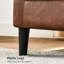Petit fauteuil demi-tonneau en cuir Alina-831063992