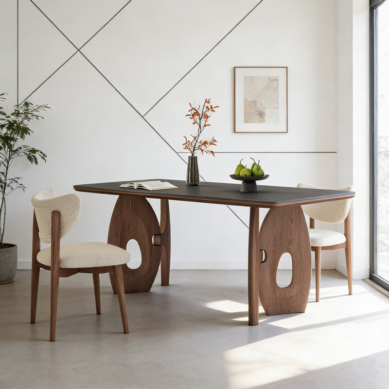 Table de salle à manger moderne et minimaliste, Blanc