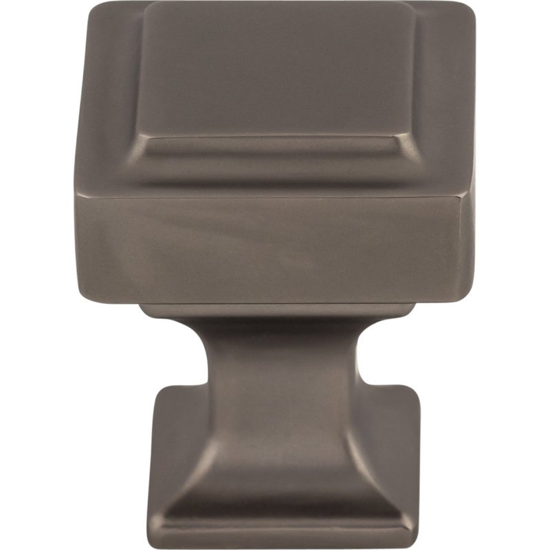 Ascendra 1 1/8" Length Square Knob, Ash Gray, 1 1/8" Length