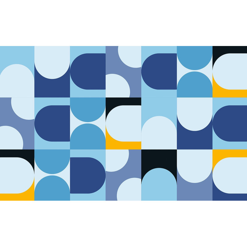 Premium Peel & Stick Wall Mural - Abstract Geometric Shapes, 40" L x 60" W