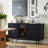 Retro-Style Black Sideboard
