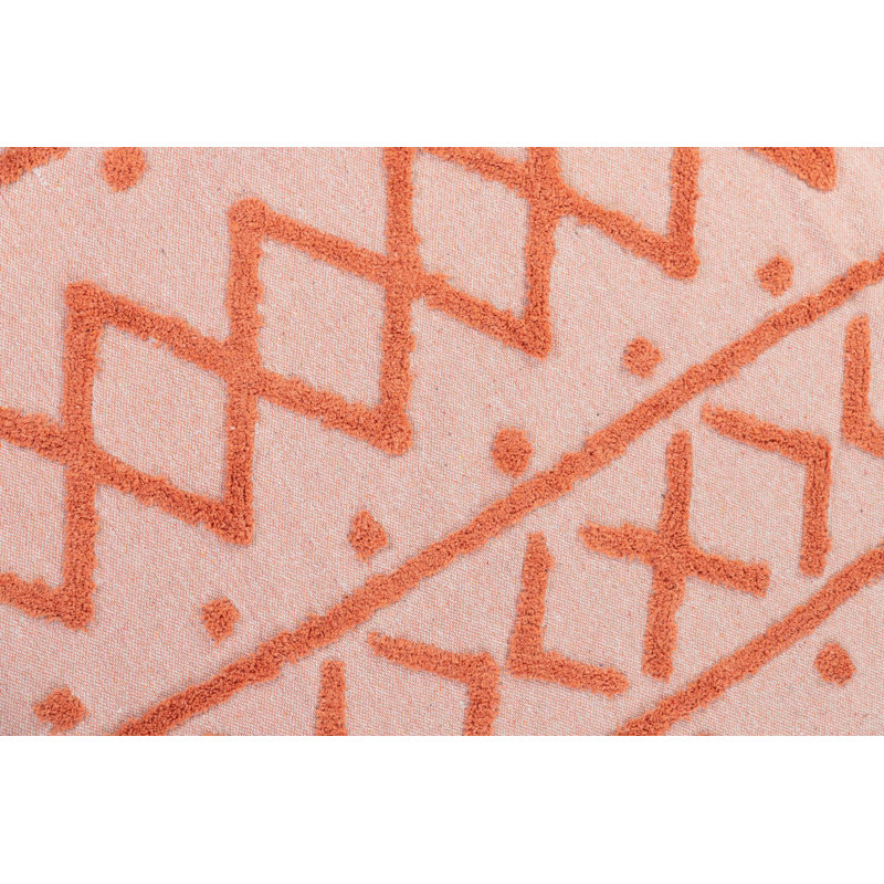 Minden Hand Woven Throw, Orange/White