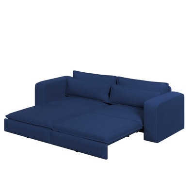 King Size Teddy Sofa Bed, 3-in-1 Design with 2 Lumbar Pillows