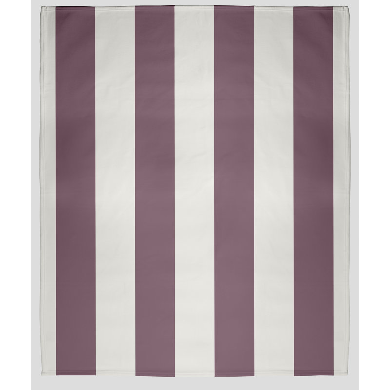 Couverture polaire à rayures graduées, L 50 po x L 60 po, Mauve poussiéreux