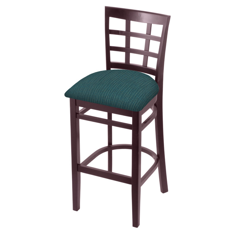 Bar Stool, Dark Cherry, Graph Tidal, Bar Stool (30" Seat Height)